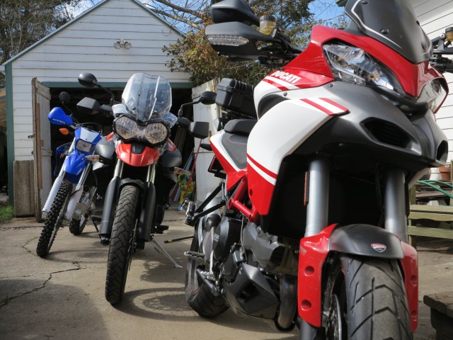 That Triumph has an intense look, the Multistrada is an acquired taste, the Yamaha is what it is...